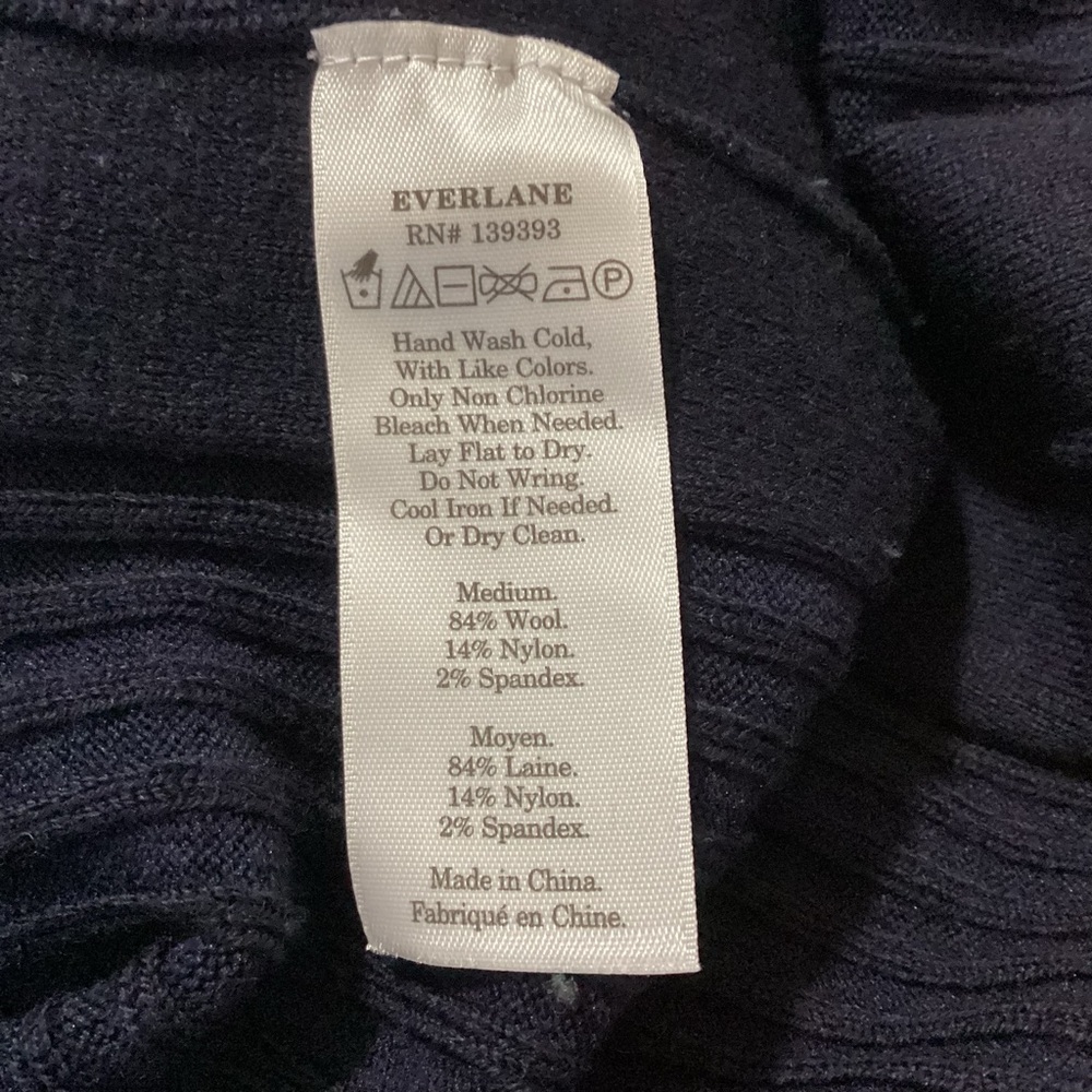 Everlane The Luxe Wool Ribbed Dress Size Medium - Picture 8 of 9